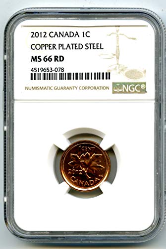 2012 Кралския Монетен двор на Канада Канада Нова Кафява Етикет От стомана С мед покритие Последната година