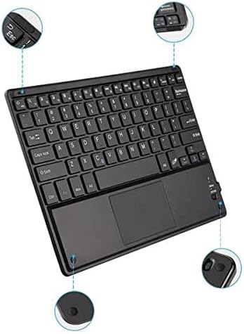 Клавиатурата на BoxWave, съвместима с TCL Tab Pro 5G - Клавиатура SlimKeys Bluetooth с трекпадом, Преносима клавиатура с