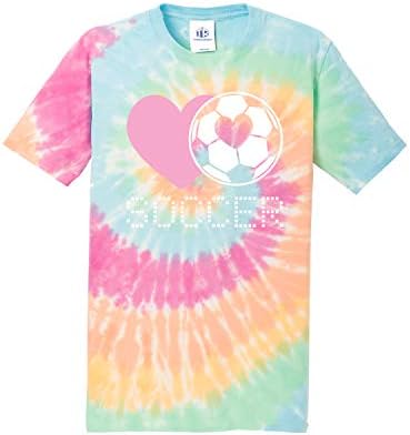 Тениска Threadrock Kids Love Heart Soccer Младежта С боя за равенство