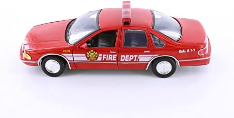 Motor Max 1993 Началникът на пожарната Chevy Caprice, Червен 76440D - Монолитен под налягане модел На автомобила