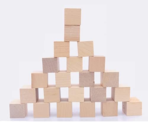 Didiseaon Непълни Дървени Кубчета 15 мм От Истинско Дърво Занаятчийски Блокове Малки Квадратни Празни Блокове