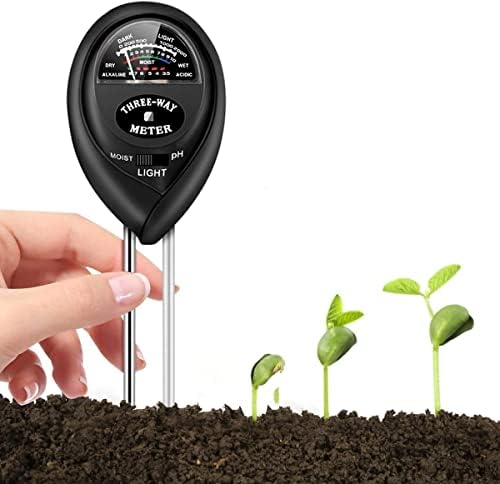 Комплект за тестване на почвата, Тестер за влага /осветление / pH на почвата 3-в-1 и влага, или тест за pH