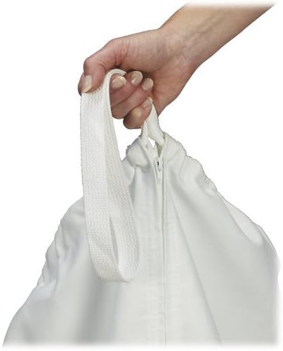 Предмети от първа необходимост за дома 148 Подвесная Памучен Холщовая Чанта за дрехи | Бял, 6 x 16 x 27 (Дължина