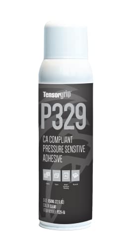 Аерозолен лепило, Чувствително на натиск, който е Съвместим с Tensorgrip P329 CA, Прозрачни, За дърво, Алуминий, Плат, Пяна (12)