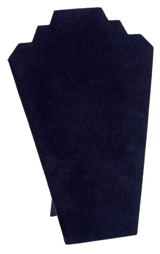 Витрина за бижута KC Store Fixtures 49117, Форма на шията за огърлица или кулон, Черно Кадифе, височина 12 см