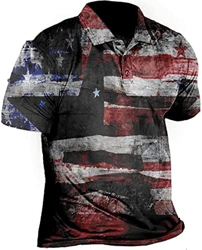 Мъжки тениски, Мъжки Патриотична Идея Ден на Независимостта Американски Флаг Класически Приятелка Тениски с Къс Ръкав за