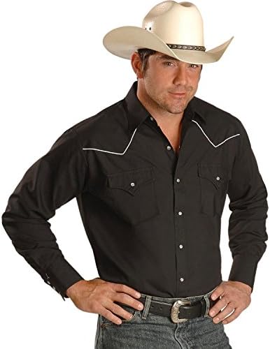 Мъжка риза в западен стил ELY CATTLEMAN с дълъг ръкав и Контрастиращи кант