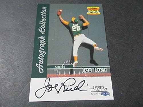 1999 99 Fleer Sports Illustrated Джо Руди Подписа Картичка с автограф Oakland A ' s - Бейзболни Картички с автограф
