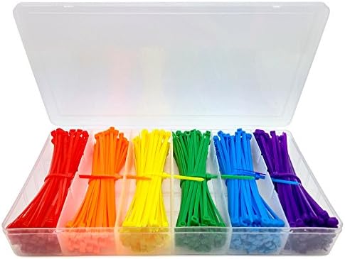 Универсални кабелни превръзки Lenitech 4 (600 бр.), различни цветове