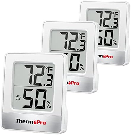 ThermoPro TP49 Комплект от 3 теми, дигитален Влагомер, термометър за стая, влага, Мини-Влагомер, Термометър + ThermoPro