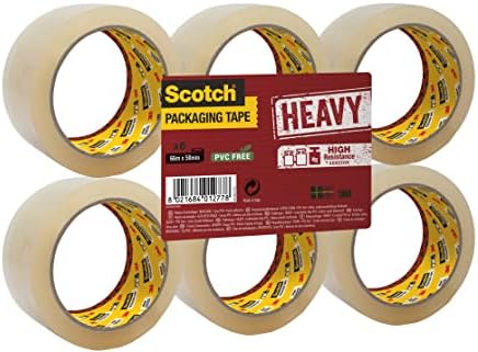 Ролка за опаковане лента Scotch 50 mm x 66 m - Плътен Прозрачен (опаковка от 6 броя)