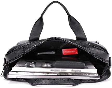 Портфолио WYFDP, мъжки кожени бизнес пакет за документи с голям капацитет, чанта за преносим компютър от телешка кожа