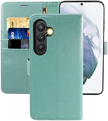 Чанта-портфейл MONASAY Galaxy A54 5G, [В комплект защитно стъкло за екрана] [Блокиране на RFID] Кожен калъф-книжка с панти капак
