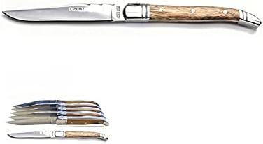нож за стек, дръжка от екзотично дърво, единични