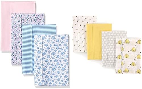 Памучен Фланелевая Кърпа За Оригване Hudson Baby Girl, 8 Опаковки, Лесовъдство Момиче с Линогравюрой във формата