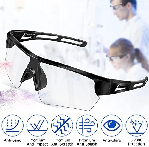 Защитни Очила Pokiiulk за Мъже и Жени, Защитни Очила ANSI Z87.1 + Защита от Uv, устойчиви на въздействието на