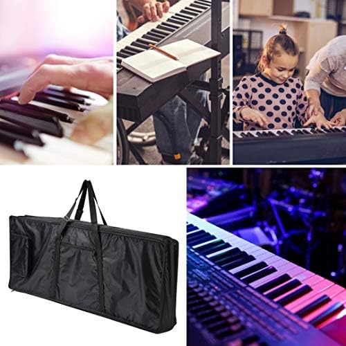 Чанта за изпълнения с 61 бутонна клавиатура, джоб за електрическо пиано, пълни с памук, дебелина 5 мм, лента за носене