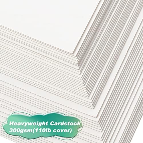 200-Листа Крафт картон, дебела хартия 300gsm Тежък Тегло 110 паунда A4 Празна Картонена Хартия за Бродерия и производство