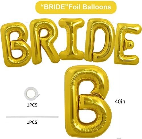 TONIFUL 40-Инчови Големи Златни Балони за Булката, Гигантски Гигантски Гелиевые Балони Майларовые Големи Балони