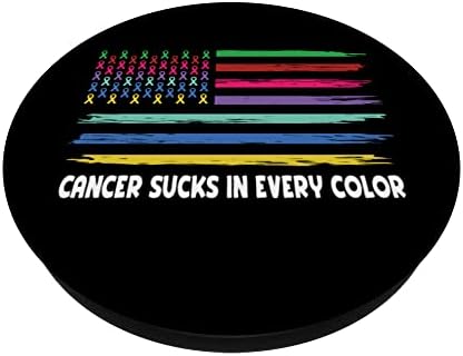 Ракът е Гадно Всеки Цвят Боец | Фънк-Рак PopSockets С Възможност за смяна на PopGrip