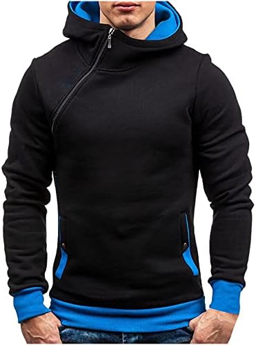 Качулки CofeeMO Bravetoshop за мъже casual тренировъчен спортен пуловер с цип в стил мозайка, hoody с качулка, връхни дрехи