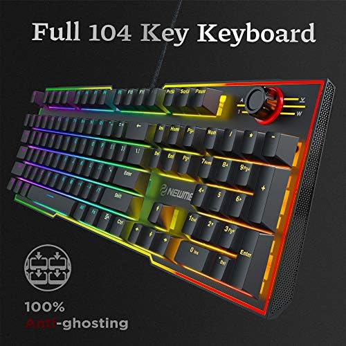 Детска клавиатура Newmen GM711 пълен размер Механична клавиатура с възможност за гореща замяна с RGB и подсветка