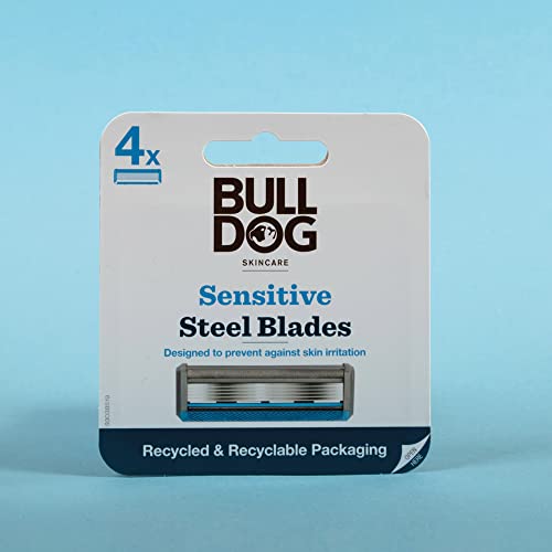 Бамбукови нож за бръснене BULLDOG Skincare - Sensitive за мъже (Опаковка от 4 броя)
