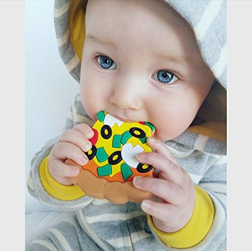 Silli Chews Pizza Toy Детски Прорезыватель - Силиконова играчка за никнене на млечни зъби за бебета | Забавен подарък