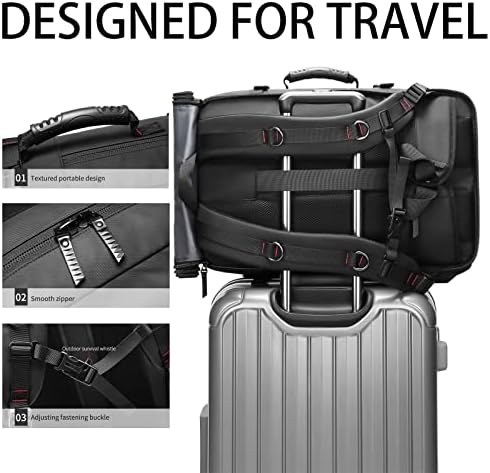 Раница за пътуване GFUERUFQ, чанта за багаж с мек покрив, раница за пътуване с USB порт за зареждане и чанта за багаж