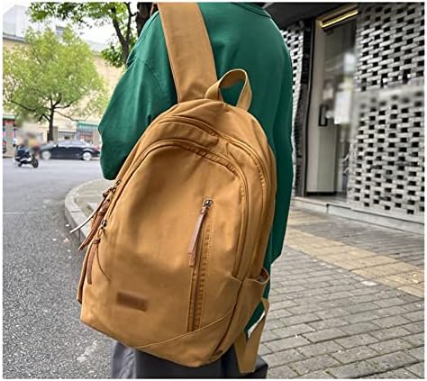 LSDJGDDE Модерен Платно раница За момичета, Пътна студентски чанта, раница за колеж, чанти за лаптоп (Цвят: E, Размер:
