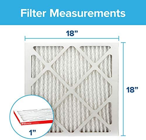 Filtrete 18x20x1, Въздушен филтър на пещ ac, MPR 1000, Защита от микроаллергенов, 4 опаковки и 18x18x1, Въздушен