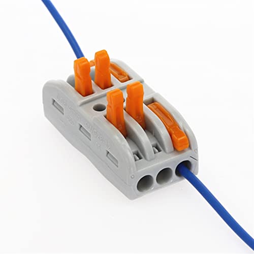 ANKANG SPL-3 Конектор за свързване на кабел 32A/250V Клеммная тампон за кабели, Резьбонарезной сплитер 0,08-2,5 мм (Цветно: