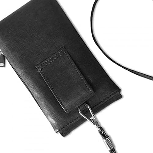 Погледнете Сериозно На Черен Портфейл С Щастлив Модел За Телефон, Окачен в Чантата си за Мобилен Телефон, Черен Джоба