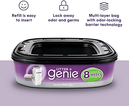 Наполняемые пакети за боклук Genie (12 пакети) | Многопластова технология за защита срещу миризми | 1 Квадратен