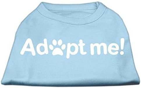Тениска с Трафаретным принтом Mirage Pet Products Adopt Me, X-Small, Бледо-синьо