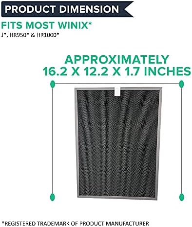Помислете за решаващо, за подмяна на 2 Филтри за пречистване на въздуха и 2 карбонови филтри, подходящи за Winix J,