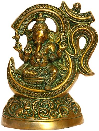 Трайакшара Ganapati - Скулптура от Месинг