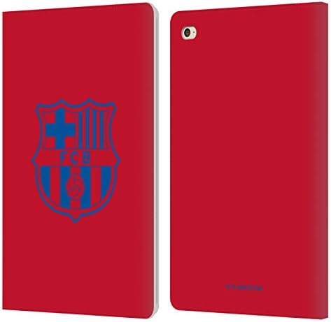 Дизайн на своята практика за главата Официално Лицензиран FC Barcelona Red Герб Patterns Кожен Калъф-книжка-джобен формат и е Съвместим с Apple iPad Mini 4