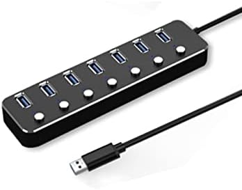 Съединители 7-портов USB хъб за пренос на данни с Отделни изходи за включване/изключване на USB хъб 3.0 Сплитер