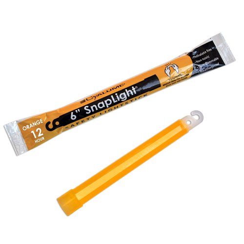 Оранжеви светлинни пръчки Cyalume SnapLight – 6-инчови промишлени светещи пръчки с висока интензивност индустриален