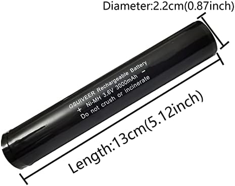 GSUIVEER 1 опаковка 75175 75375 3,6 3000 mah Ni-MH Батерия за фенерчето е Съвместим с Streamlight Stinger 75813 75810 76000