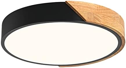 Тавана лампа Vikaey Modern, LED Black & Black с регулируема яркост (11,8 инча)