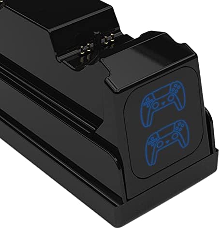 контролер бързо станция prasku Dual USB Type C Charing Cross Dock за контролер Playstaion 5 - Черен