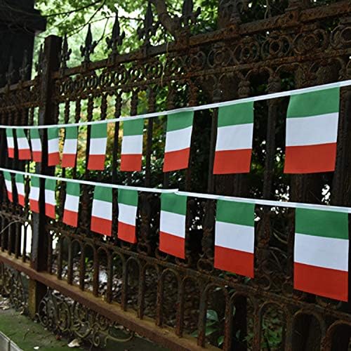 Anley Италия Италианската Република Струнни Флагчета - Патриотични дейности 2 юни Украса на Националния ден на Спортни барове - 33 Фута 38 Знамена