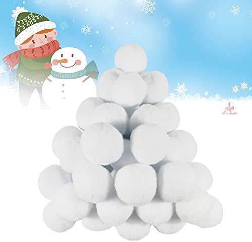 Хаотични 20 Опаковки Снежков за деца в стая, Фалшив снежни топки, Изкуствени снежни топки, Зимни и Коледни Декорации,