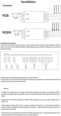 LGIDTECH FUT037 Miboxer RGB led лента 2.4 Ghz RF Безжична 4-зонный контролер за приемник кутия, се използва