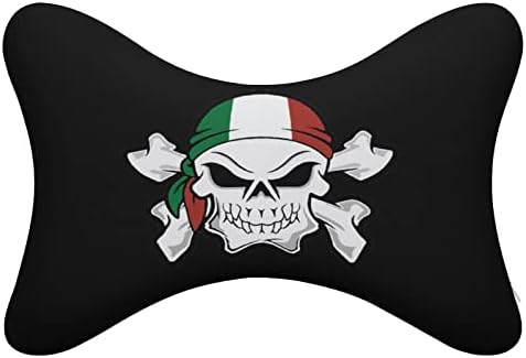 Италия PirateFlag Череп на Автомобилната въздушна Възглавница За врата 2 БР Дишаща Възглавница За главата с останалите