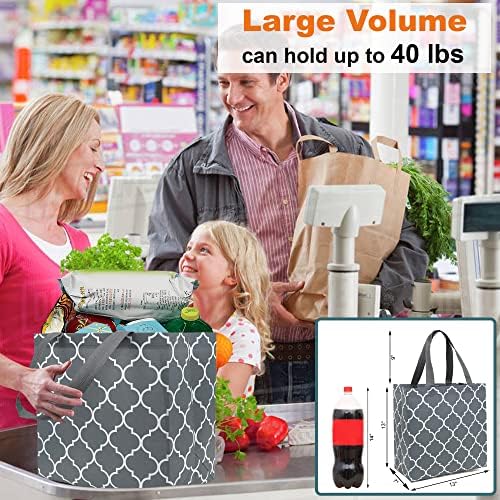 BeeGreen 6 Опаковки Стопански торбички за Многократна употреба за Хранителни стоки чанти XLarge 50 ПАУНДА Ripstop 6 Опаковки