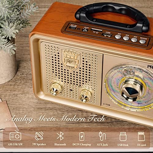 Ретро Преносимо радио AM FM радио къси вълни на Радио Батерии Винтажное радио с Bluetooth, Карманное радио