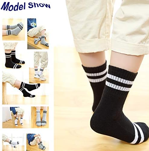 Чорапи Oohmy За момчета и Момичета, 8 Опаковки, Двойни Спортни Чорапи на лигавицата с вериги на Глезените